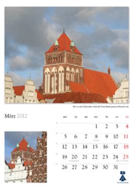 Beschreibung: Bildkalender "Universitts- und Hansestadt Greifswald 2012"  Herausgeber: HansePhotoStralsund Fotografien: Eckhard Fraede