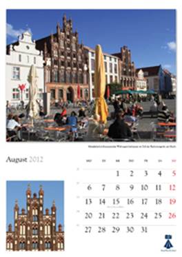 Beschreibung: Bildkalender "Universitts- und Hansestadt Greifswald 2012"  Herausgeber: HansePhotoStralsund Fotografien: Eckhard Fraede