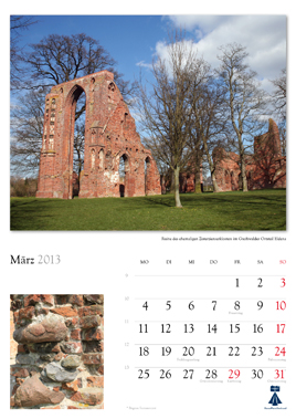 Beschreibung: Bildkalender "Universitts- und Hansestadt Greifswald 2013"  Herausgeber: HansePhotoStralsund Fotografien: Eckhard Fraede