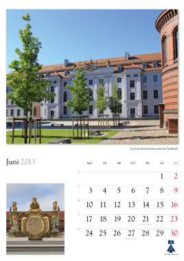 Beschreibung: Bildkalender "Universitts- und Hansestadt Greifswald 2013"  Herausgeber: HansePhotoStralsund Fotografien: Eckhard Fraede