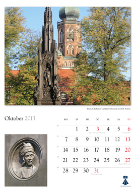 Beschreibung: Bildkalender "Universitts- und Hansestadt Greifswald 2013"  Herausgeber: HansePhotoStralsund Fotografien: Eckhard Fraede