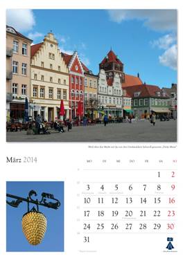 Bildkalender "Universitts- und Hansestadt Greifswald 2014" 
Herausgeber: HansePhotoStralsund 
Fotografien: Eckhard Fraede