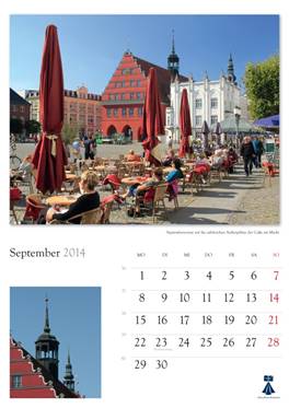 Bildkalender "Universitts- und Hansestadt Greifswald 2014" 
Herausgeber: HansePhotoStralsund 
Fotografien: Eckhard Fraede