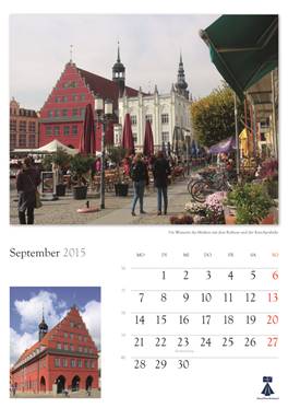 Bildkalender "Universitts- und Hansestadt Greifswald 2014" 
Herausgeber: HansePhotoStralsund 
Fotografien: Eckhard Fraede