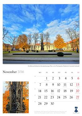 Bildkalender "Universitts- und Hansestadt Greifswald 2014" 
Herausgeber: HansePhotoStralsund 
Fotografien: Eckhard Fraede