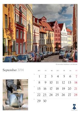 Bildkalender "Hansestadt Stralsund 2014"  
Herausgeber: HansePhotoStralsund 
Fotografien: Eckhard Fraede