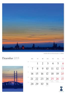 Bildkalender "Hansestadt Stralsund 2014"  
Herausgeber: HansePhotoStralsund 
Fotografien: Eckhard Fraede